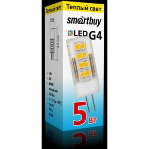 Светодиодная (LED) Лампа Smartbuy-G4-220V-5W/3000/G4 (SBL-G4220 5-30K)