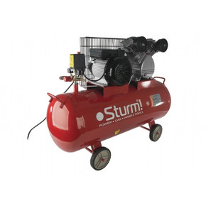 Воздушный компрессор Sturm, 2400 Вт, 100 л, 370 л/мин, 8 бар, 1100 об/мин, ремень