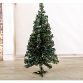 елка радуга с синим 90 см, d иголок 6 см, веток 90 шт, пласт подставка 703627
