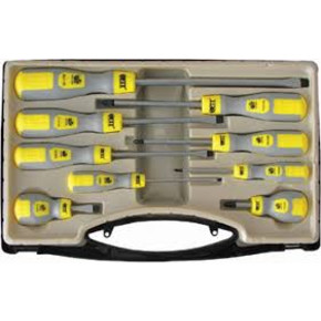 56039 FIT Набор отверток 9 шт. серо-желтая ручка, в чемоданчике  (10/20)