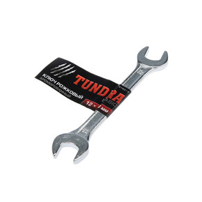 Ключ гаечный, рожковый TUNDRA basic, хромированный, 12х13 мм 878019