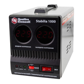 Стабилизатор напряжения QUATTRO ELEMENTI Stabilia 1000 (1000 ВА, 140-270 В, 2,7 кг)(1000 ВА, 140-270 В, 2,7 кг)