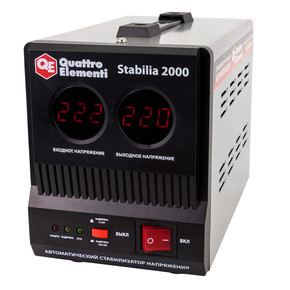 Стабилизатор напряжения QUATTRO ELEMENTI Stabilia 2000 (2000 ВА, 140-270 В, 4,5 кг)(2000 ВА, 140-270 В, 4,5 кг)
