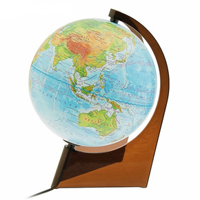 Глобус Земли физический 210мм с подсветкой, треугольная подставка 10274 4260270