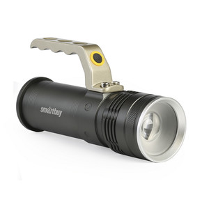 Аккумуляторный светодиодный фонарь CREE T6 10Вт с системой фок-ки луча, металлический с ручкой, IP54