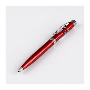 фонарик карманный с шариковой ручкой 2 света 11*1см металл микс 470242