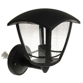 Светильник Luazon 02-1, садово-парковый, четырехгранник, E27, настенный, вверх, черный