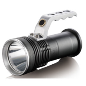 Аккумуляторный светодиодный фонарь CREE T6 10Вт, металлический с ручкой, аккумулятором 2x18650, IP54
