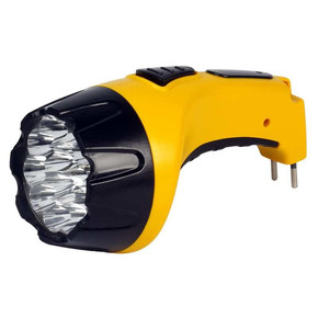 Аккумуляторный светодиодный фонарь 15 LED с прямой зарядкой Smartbuy, желтый (SBF-85-Y)/50