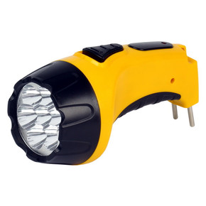 Аккумуляторный светодиодный фонарь 7 LED с прямой зарядкой Smartbuy, желтый (SBF-86-Y)/60