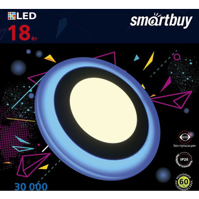 Встраиваемый (LED) светильник с подсветкой DLB Smartbuy-18w/3000K+B/IP20 (SBL-DLB-18-3K-B)