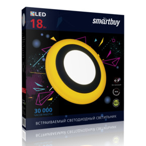 Встраиваемый (LED) светильник с подсветкой DLB Smartbuy-18w/6500K+O/IP20 (SBL-DLB-18-65K-O)
