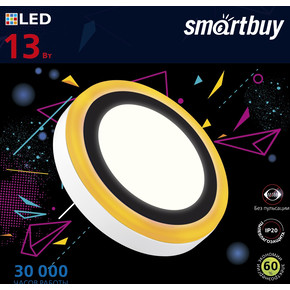 Накладной (LED) светильник с подсветкой DLB Smartbuy-13w/6500K+O/IP20 (SBL1-DLB-13-65K-O)