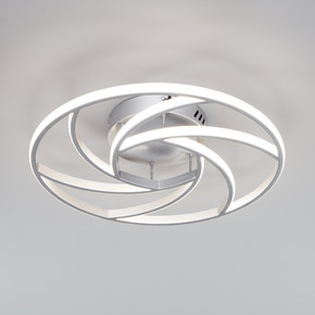 Потолочный светодиодный светильник с пультом управления 90207/1 серебро